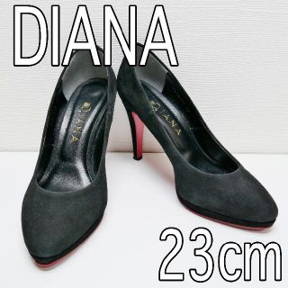 ダイアナ(DIANA)の美品 ダイアナ DIANA パンプス ブラック 23ｃｍ レッドソール(ハイヒール/パンプス)