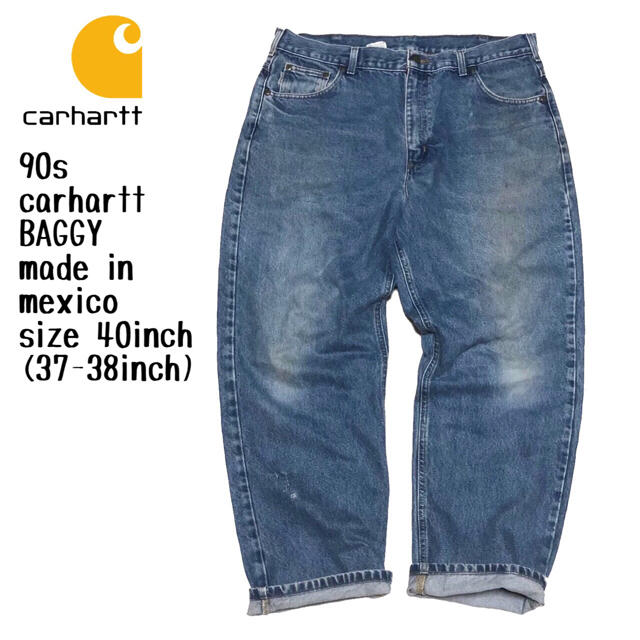 carhartt(カーハート)の90s Carhartt カーハート　バギー　デニムパンツ メンズのパンツ(デニム/ジーンズ)の商品写真