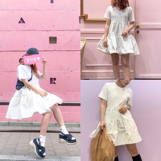 Honey mi Honey(ハニーミーハニー)の♡HONEY MI HONEY♡Tシャツチュニックワンピース♡ レディースのワンピース(ミニワンピース)の商品写真