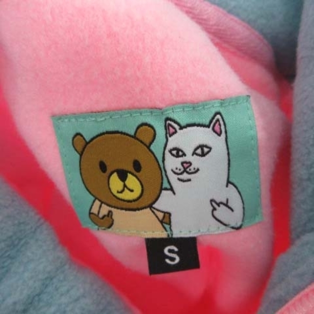 リップンディップ Teddy Fresh フリースジャケット クマ ピンク