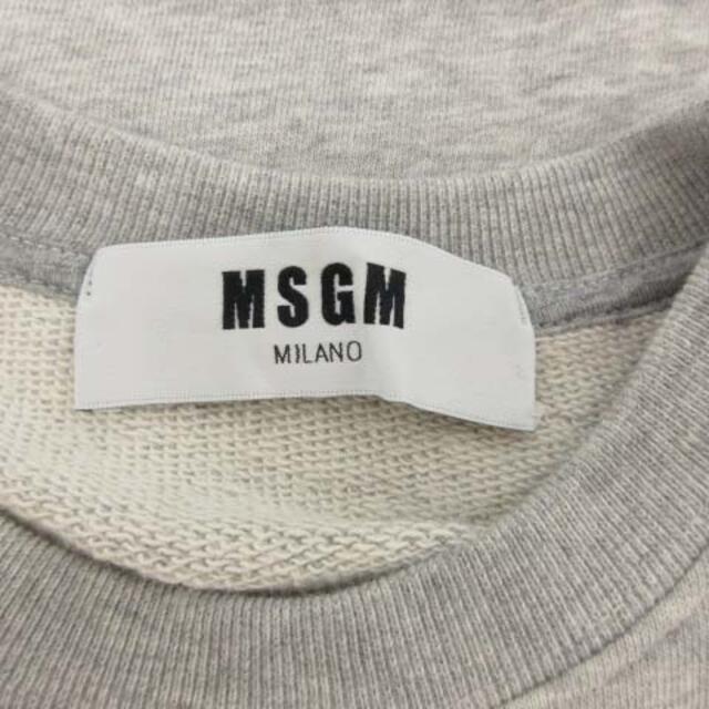 MSGM(エムエスジイエム)のエムエスジーエム スウェット トレーナー  PARIS 装飾 XS グレー  レディースのトップス(トレーナー/スウェット)の商品写真