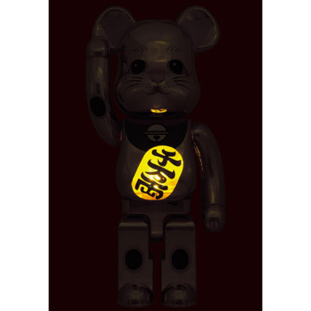 MEDICOM TOY(メディコムトイ)のBE@RBRICK 招き猫 金メッキ 発光 1000％ エンタメ/ホビーのフィギュア(その他)の商品写真