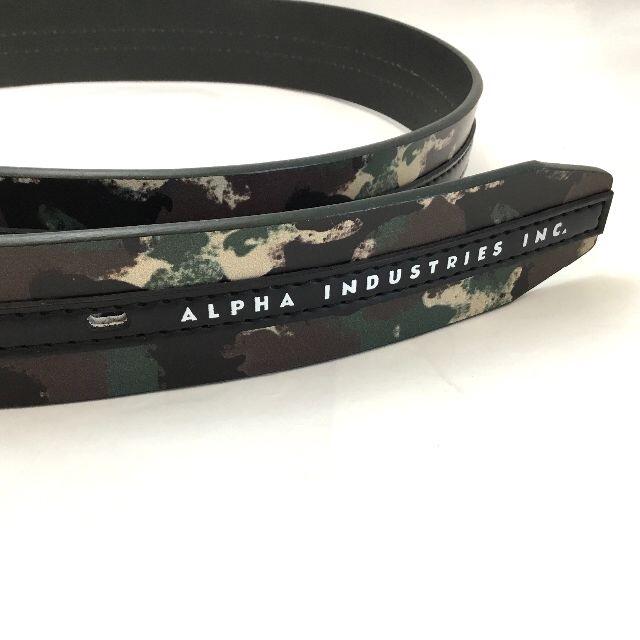 ALPHA INDUSTRIES(アルファインダストリーズ)のALPHA アルファ メンズ ベルト 本革 調整可 カモフラ95cm（迷彩） メンズのファッション小物(ベルト)の商品写真