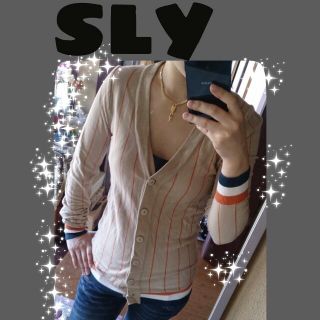 スライ(SLY)のSLY☆ｽﾄﾗｲﾌﾟｶｰﾃﾞｨｶﾞﾝ(カーディガン)