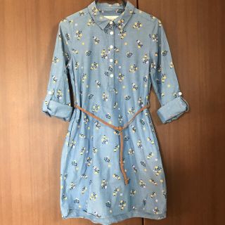 エイチアンドエム(H&M)の※saku38様専用　H&M 花柄シャツワンピース 長袖 キッズ (ワンピース)