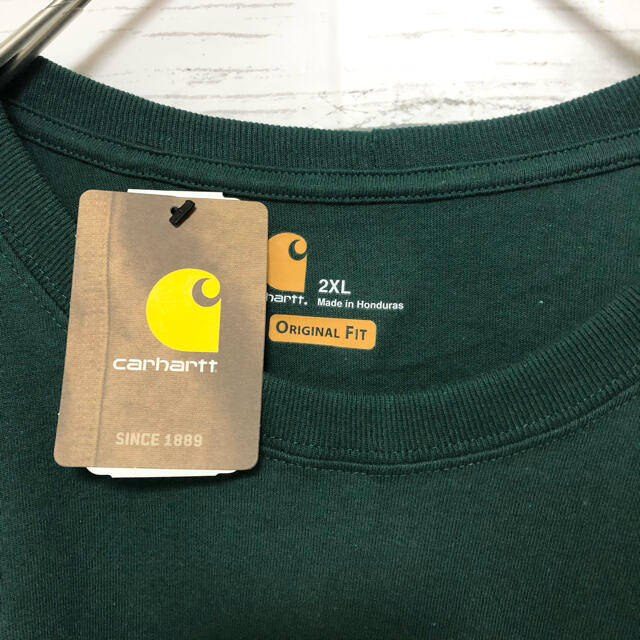 carhartt(カーハート)の【新品】【XXL】即完売品希少サイズ カーハート 緑 Tシャツ グリーン 半袖 メンズのトップス(Tシャツ/カットソー(半袖/袖なし))の商品写真