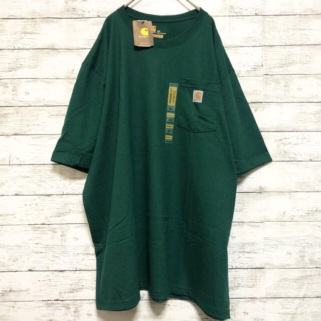 carhartt(カーハート)の【新品】【XXL】即完売品希少サイズ カーハート 緑 Tシャツ グリーン 半袖 メンズのトップス(Tシャツ/カットソー(半袖/袖なし))の商品写真