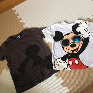 ディズニー(Disney)のいーくんmama様専用！ミッキーマウス 白Ｔシャツ(Tシャツ/カットソー)