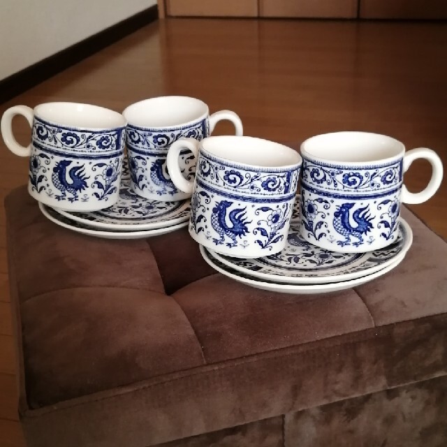 昭和レトロ コーヒーカップ&ソーサー 4セットの通販 by 天音 昭和レトロ コーヒーカップ&ソーサー 4セットの通販 by 天音