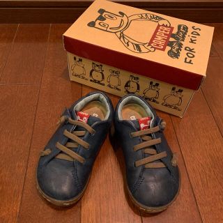 カンペール(CAMPER)のCAMPER レザースニーカー EU24(15cm) カンペール ネイビー(スニーカー)