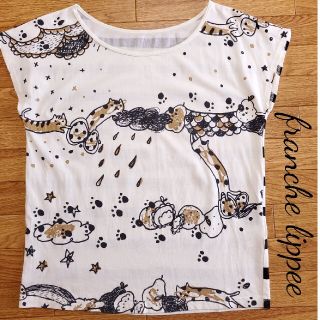 フランシュリッペ(franche lippee)のfranche lippee フランシュリッペ 猫 Tシャツ ボーダー(Tシャツ(半袖/袖なし))