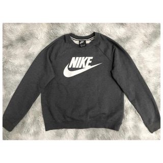 ナイキ(NIKE)のNIKE スウェット トレーナー レディース 美品 ほぼ新品 グレー 黒(トレーナー/スウェット)