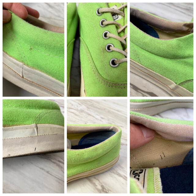 vintage 80s usa製 蛍光緑 グリーン SKIDGRIP スニーカー 売上実績NO.1
