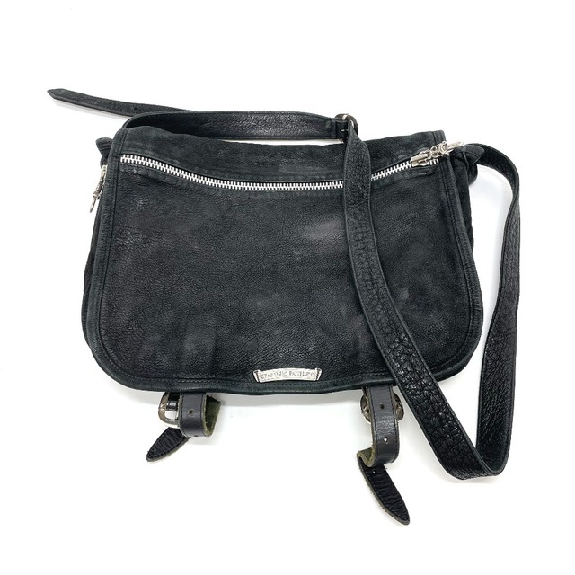 半ペア販売 クロムハーツ CHROME HEARTS ガンスリンガーストラップ クロス ダガー ラージ ショルダーバッグ レザー ブラック ショルダーバッグ ネット正規店 PAALNETCOMEC クロムハーツ Fスリンガー ショルダーバック 美品