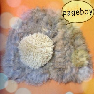 ページボーイ(PAGEBOY)のページボーイ＊ラビットファーふわふわ帽子(ニット帽/ビーニー)