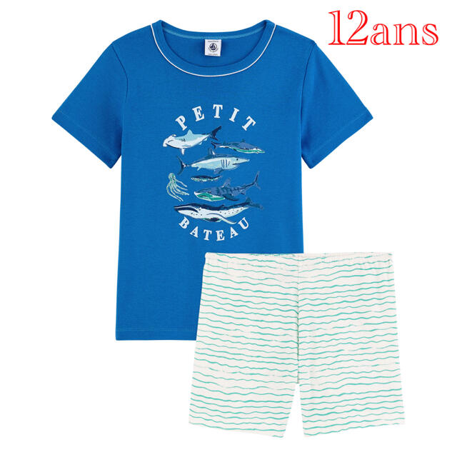 PETIT BATEAU - 新品 プチバトー 12ans プリント 半袖 パジャマ の通販 ...