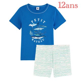 プチバトー(PETIT BATEAU)の新品 プチバトー  12ans プリント 半袖 パジャマ (パジャマ)