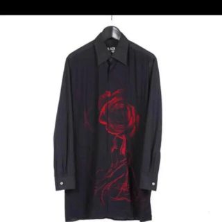 ヨウジヤマモト(Yohji Yamamoto)のBLACKSCANDAL Back Opening Print Shirt薔薇(シャツ)