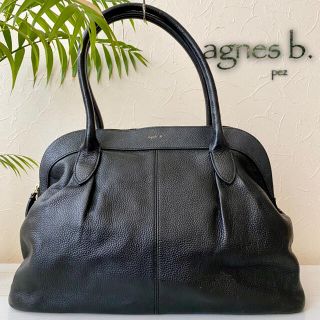 アニエスベー(agnes b.)の極美品 アニエスベー 38,500円 大容量 レザートートバッグ(ショルダーバッグ)