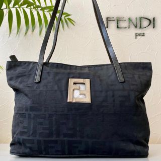 フェンディ(FENDI)の正規品 FENDI フェンディ ズッカ柄 レザートートバッグ(ショルダーバッグ)