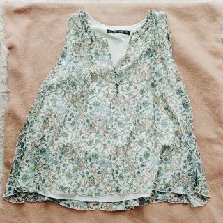 ザラ(ZARA)のZARA Basic ペイズリー調　楊柳オーバーブラウス(シャツ/ブラウス(半袖/袖なし))