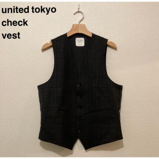 united tokyo gray check vest(ベスト)