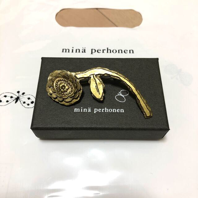 mina perhonen(ミナペルホネン)の正規品　ミナペルホネン　ジャルディーノ　giardino 真鍮　ブローチ レディースのアクセサリー(ブローチ/コサージュ)の商品写真