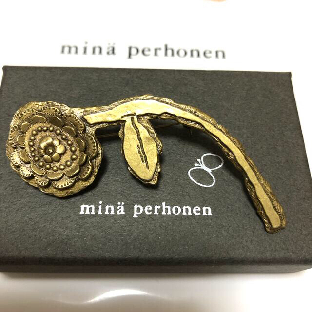 mina perhonen(ミナペルホネン)の正規品　ミナペルホネン　ジャルディーノ　giardino 真鍮　ブローチ レディースのアクセサリー(ブローチ/コサージュ)の商品写真