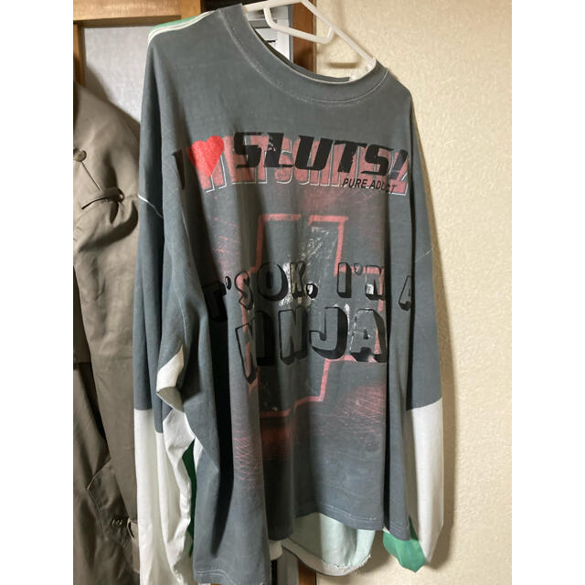 米津玄師 着用 VETEMENTS 転写 ニンジャ ロンＴ