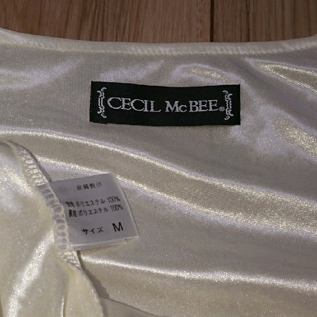 CECIL McBEE(セシルマクビー)のセシルマクビー 半袖 シフォンチュニック  M レディースのトップス(カットソー(半袖/袖なし))の商品写真