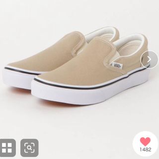 ヴァンズ(VANS)のVans スリッポン　キャンバス　ベージュ　24.5cm(スニーカー)