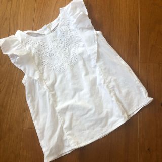 ベビーギャップ(babyGAP)のbaby gap★白刺繍ブラウス★サイズ100(Tシャツ/カットソー)