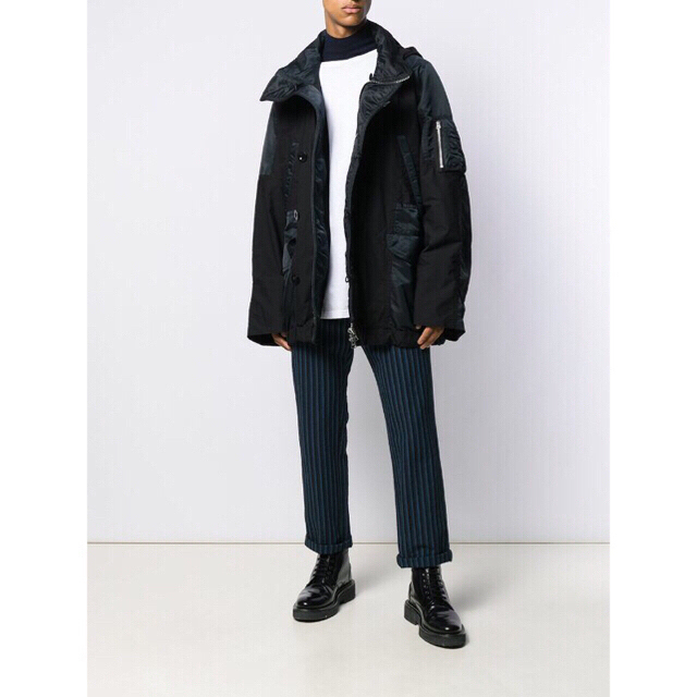 sacai 2019AW ハイブリッドミリタリージャケット 19-02068M メンズのジャケット/アウター(ミリタリージャケット)の商品写真