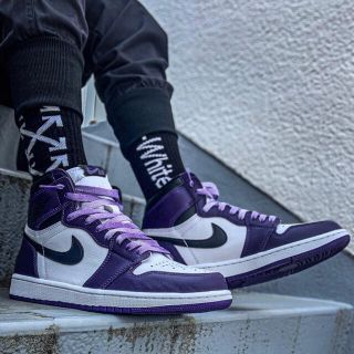 ナイキ(NIKE)のAir Jordan 1 coat purple(スニーカー)