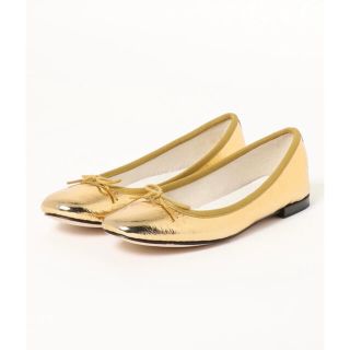 レペット(repetto)のRepettoレペットCENDRILLON レザーメタリックバレエシューズ　36(バレエシューズ)