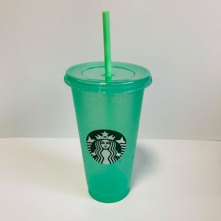 スターバックスコーヒー(Starbucks Coffee)の薄い緑【香港限定完売品】Starbucks リユーザブルカップ　グリッター(容器)