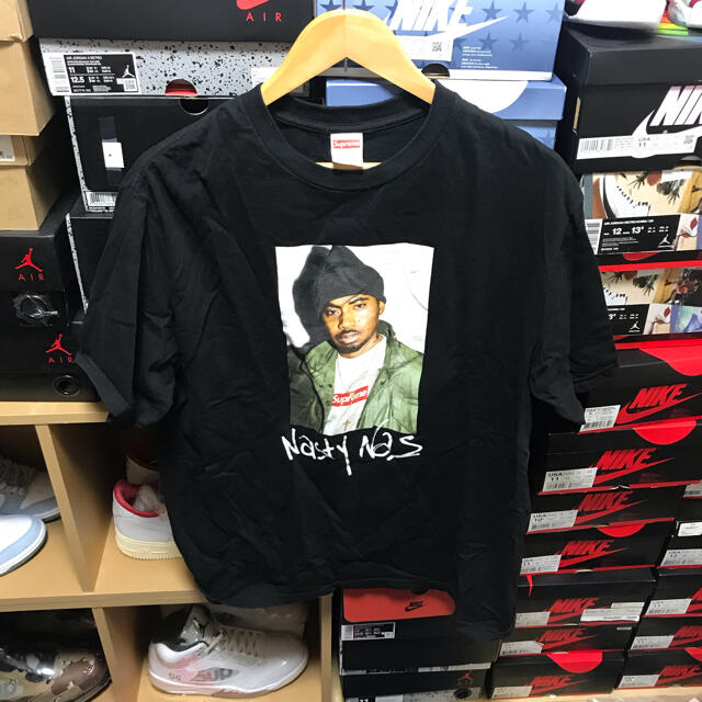 Supreme(シュプリーム)の美中古納品書原本付き Supreme Nas TEE BLACK Lsize メンズのトップス(Tシャツ/カットソー(半袖/袖なし))の商品写真