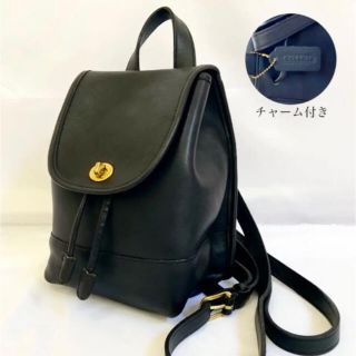 コーチ(COACH)のオールドコーチ　リュック　ターンロック　黒　グラブタンレザー　サラは様専用(リュック/バックパック)