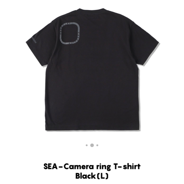 wind and sea castify Camera ring Tシャツ 黒