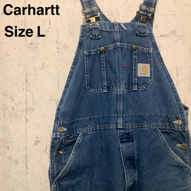 carhartt(カーハート)のCarhartt オーバーオール　デニム　ホワイトステッチ　一点物 メンズのパンツ(サロペット/オーバーオール)の商品写真