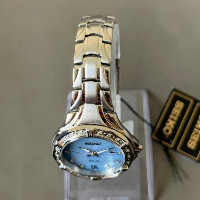 【新品】セイコー★ソーラー ブルーパール文字盤 SEIKO 腕時計 レディース