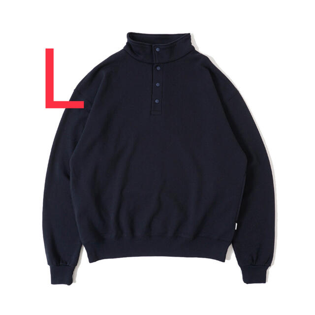 SO ORIGINAL SNAP PULLOVER SWEAT NAVY Lスウェット