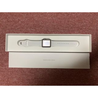 アップル(Apple)のapple watch3 ホワイト　ほぼ新品(腕時計(デジタル))