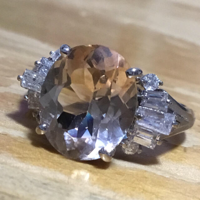 新入荷 のすけ❗️シェリートパーズ✨リング✨約13号✨指輪✨ダイヤ 新入荷 のすけ❗️シェリートパーズ✨リング✨約13号✨指輪✨ダイヤ