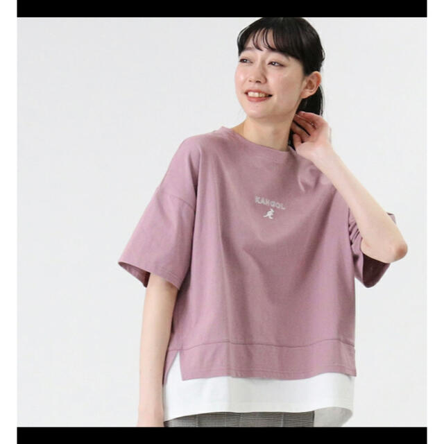 新品　フェイクレイヤードTシャツ　ウィメンズ メンズのトップス(Tシャツ/カットソー(半袖/袖なし))の商品写真