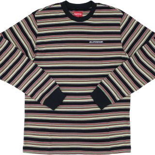 supreme ボーダー ロンT Sカラーホワイト