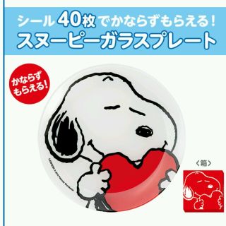 スヌーピー(SNOOPY)のローソンスヌーピーガラスプレート×2枚(ノベルティグッズ)