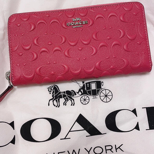 新品 未使用 ☆ COACH コーチ 長財布 ネオンピンク ピンク ⅱ