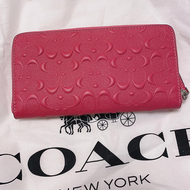 新品 未使用 ☆ COACH コーチ 長財布 ネオンピンク ピンク ⅱ