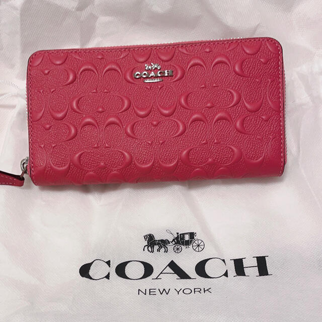 新品 未使用 ☆ COACH コーチ 長財布 ネオンピンク ピンク ⅱ